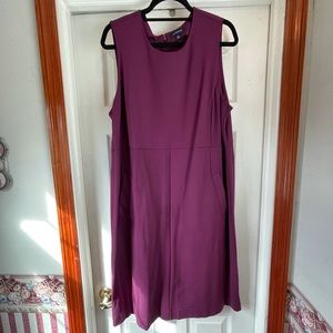 Sheath Plum Dress with Pockets